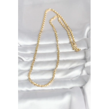 CM 14K Gold Renk Zincir Model 60 cm Kadın Kolye