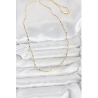 CM 14K Gold Renk Zincirli 60 cm Kadın Kolye