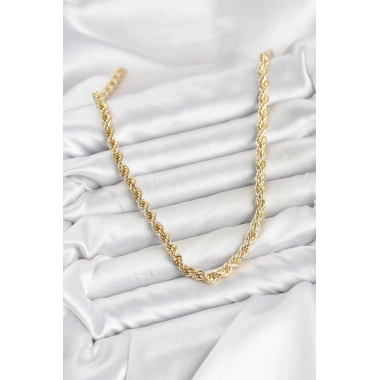 CM Burgu Model Gold Renk Pirinç 60 cm Kadın Kolye