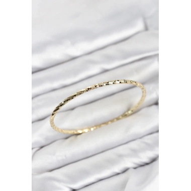 CM Gold Renk Lazer Kesim 65 mm Bilezik