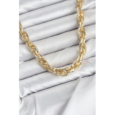 CM Kalın Burgu Model Gold Renk 60 cm Kadın Kolye