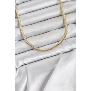 CM Yassı Yılan Zincir Model 60 cm Kadın Kolye