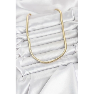 CM Yassı Yılan Zincir Model 60 cm Kadın Kolye