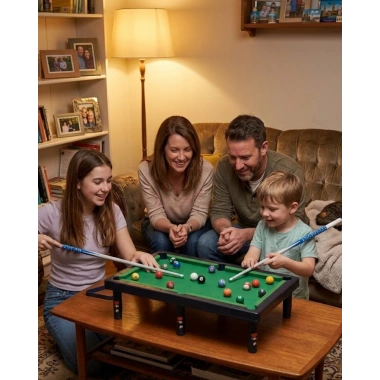 Çocuklar İçin Bilardo Seti Masaüstü Snooker ve Pool Oyuncak