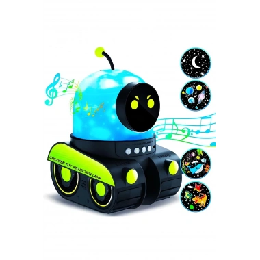ÇOCUKLAR İÇİN EĞİTİCİ VE EĞLENCELİ ROBOT TEMALI PROJEKTÖR GECE LAMBASI