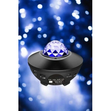 Çocuklara Özel Şarjlı Bluetooth Hoparlör Parti Led Lambası Yıldızlı Projeksiyon