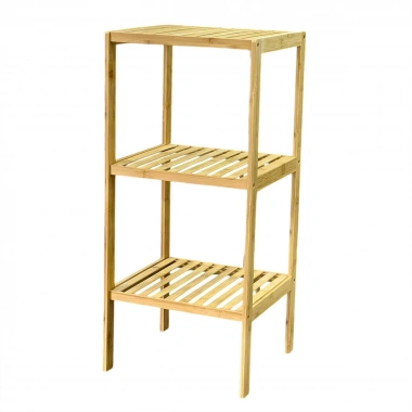 ÇOK AMAÇLI RAF - ORGANİZER 3 KATLI AHŞAP - BAMBU 36X32X80CM (5468)