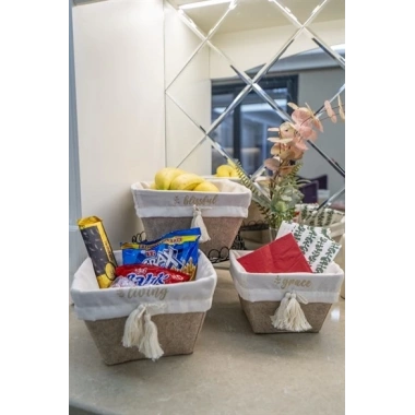 Çok Amaçlı Saklama Organizer Kutu Kare Keçe Sepet (mini) - 03433