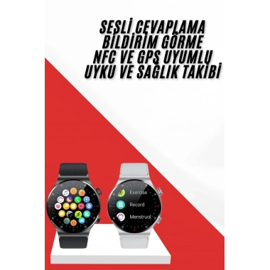 Çok Fonksiyonlu Akıllı Saat Bluetooth Bağlantılı Çağrı Cevaplayabilen Uzun Pil Ömrü