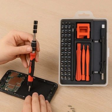 Çok Fonksiyonlu Manyetik Uçlu 52'si 1 Arada 42 Uçlu Saatçi Tornavida Seti (5468)