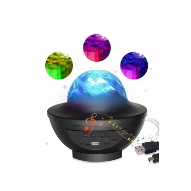 Çok Renkli Projektör Lamba Disko Topu Gece Lambası Kablosuz