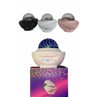 Çok Renkli Projektör Lamba Disko Topu Gece Lambası Kablosuz
