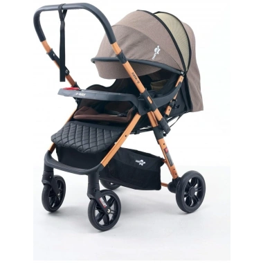 Comfymax 2-Way Çift Yönlü Bebek Arabası  – Wood Brown