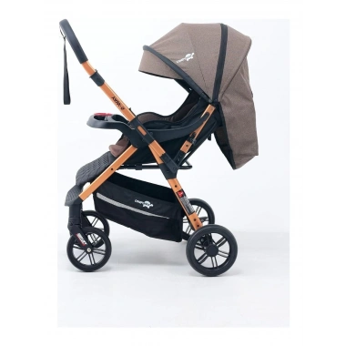 Comfymax 2-Way Çift Yönlü Bebek Arabası  – Wood Brown
