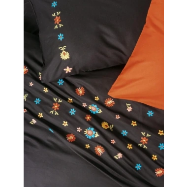 Cotton Box Brode Ranforce Çift Kişilik Nevresim Takımı Liker Kiremit