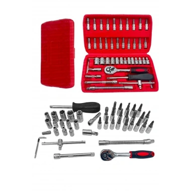 Cr-v Max 1/4 Cırcırlı 46 Parça Lokma Anahtar Takımı Bits Uç Seti Tam Set Germany