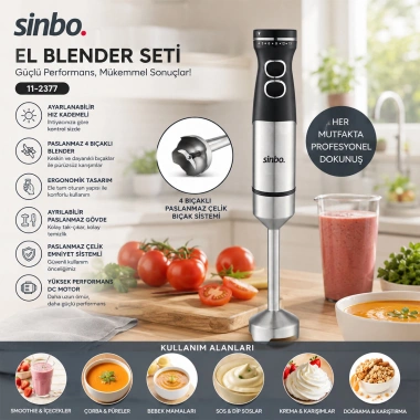 ÇUBUK EL BLENDER ÇELİK UÇLU DC MOTOR - 1500W SHB-7510 (5468)