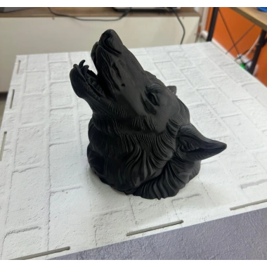Dekoratif Asılabilir Siyah Ayı Başı 3D Duvar Heykeli 25x19 cm