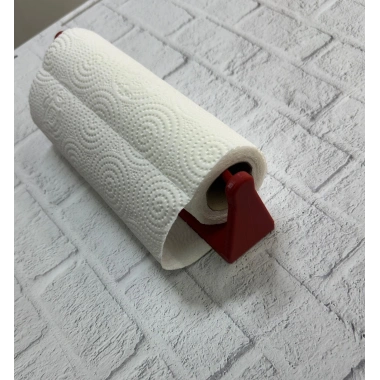 Dekoratif Kırmızı Kağıt Havlu Tutucu Duvar Askılı Model