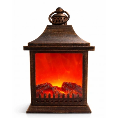 Dekoratif Ledli Şömine Lamba Model 2