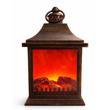 Dekoratif Ledli Şömine Lamba Model 2