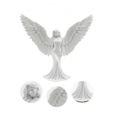 Dekoratif Melek İnsan Figürlü 3D Heykel Biblo Modern Ev Dekoru