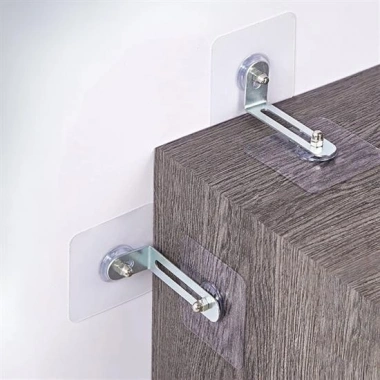 Deprem İçin Ultra Dayanıklı Çivisiz Duvarı Delmeden Ayarlanabilir Eşya Sabitleyici Aparat (5468)