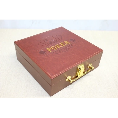 Deri Çantalı 100 Chip Ve 2 Adet İskambil Kağitına Sahip Poker Oyunu Alk4228