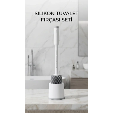 Deterjan Hazneli Ergonomik Silikon Tuvalet Fırçası