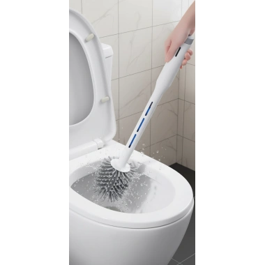 Deterjan Hazneli Silikon Tuvalet Fırçası Temizlik Seti