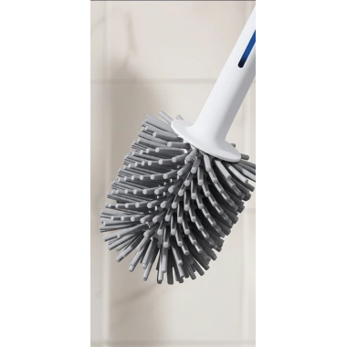 Deterjan Hazneli Silikon Tuvalet Fırçası Temizlik Seti