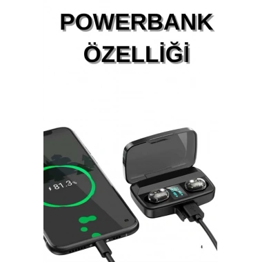 Dijital Göstergeli Bluetooth Kulaklık Kablosuz TWS Stereo Bluetooth 5.0