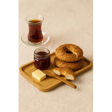 Dikdörtgen Bambu Sunumluk 14x24 cm