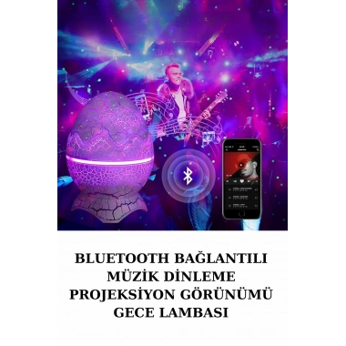 Dinozor Speaker Renk Değiştirme Projeksiyon Modu Bluetooth Hoparlör Gece Lambası