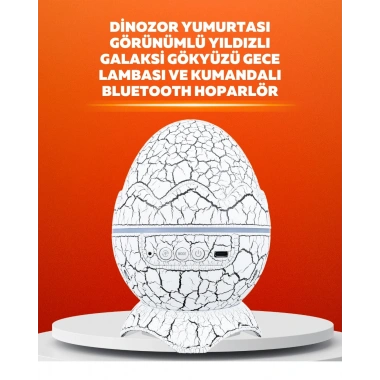 Dinozor Yumurtası Tasarımlı Projektörlü Gece Lambası