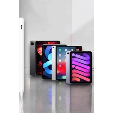 Dokunmatik Kalem Beyaz Şarjlı Yedek Uçlu Android ve İOS Uyumlu