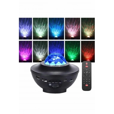 Dönen Işıklı Disko Topu Projektör Müzik Çalarlı Disco Speaker