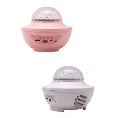 Dönen Işıklı Disko Topu Projektör Müzik Çalarlı Disco Speaker