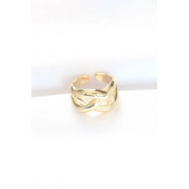 Düğüm Model Gold Renk Ayarlanabilir Yüzük