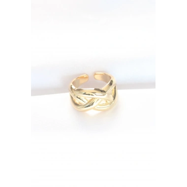 Düğüm Model Gold Renk Ayarlanabilir Yüzük