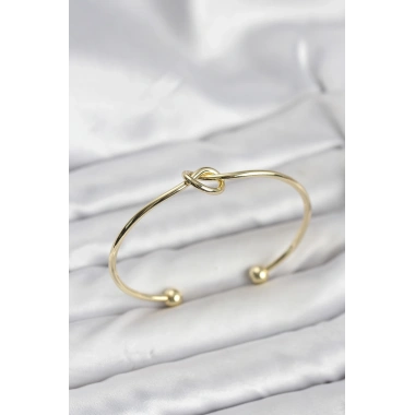 Düğüm Model Pirinç Gold Renk Kadın Bileklik