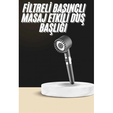 Duş Başlığı Profesyonel Masaj Başlıklı 3 Modlu Yeni Nesil Masaj Uçlu Su Tasarruflu