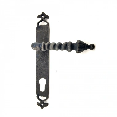 Eco Lounge Antika Tarz Dekoratif Pirinç Burma Yale Kapı Kolu - 247x35 mm, Oksit