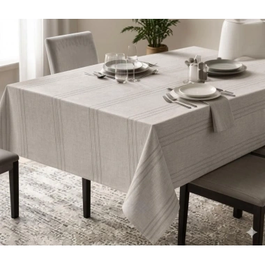 Eco Lounge Dertsiz Masa Örtüsü 160x220 Taş Rengi