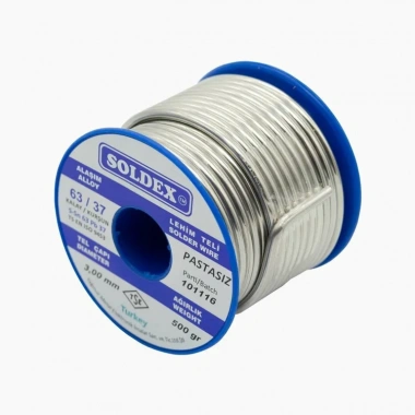 Eco Lounge Soldex 63-37 Pastasız Vitray Lehim Teli 3000 Gr 3 mm