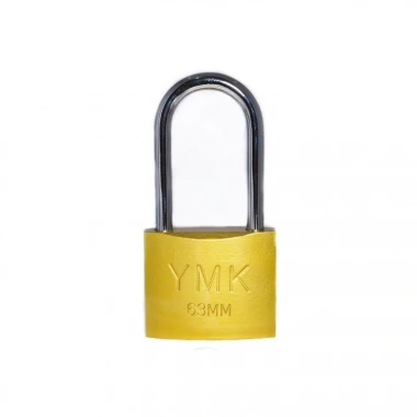 Eco Lounge YMK Eko Sarı Boyalı Uzun Kancalı Asma Kilit 63mm