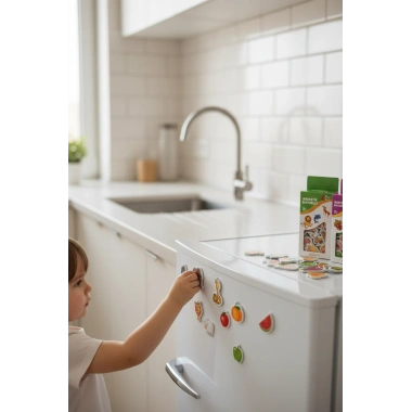 Eğitici Manyetik Oyuncak Seti 56 Parça Hayvan Sebze Meyve Magnet