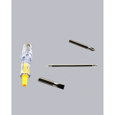 Elektrik Test Kalemi Neon Işıklı Nikel Kaplama 110-220V Dirençli