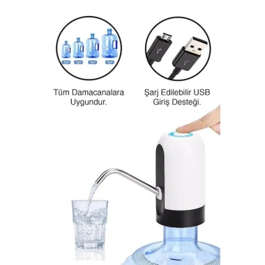 Elektrikli Şarjlı Damacana Su Pompası (5468)