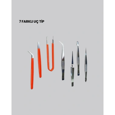 Elektronik Devre ve Saat Tamiri İçin 7’li Paslanmaz Çelik Cımbız